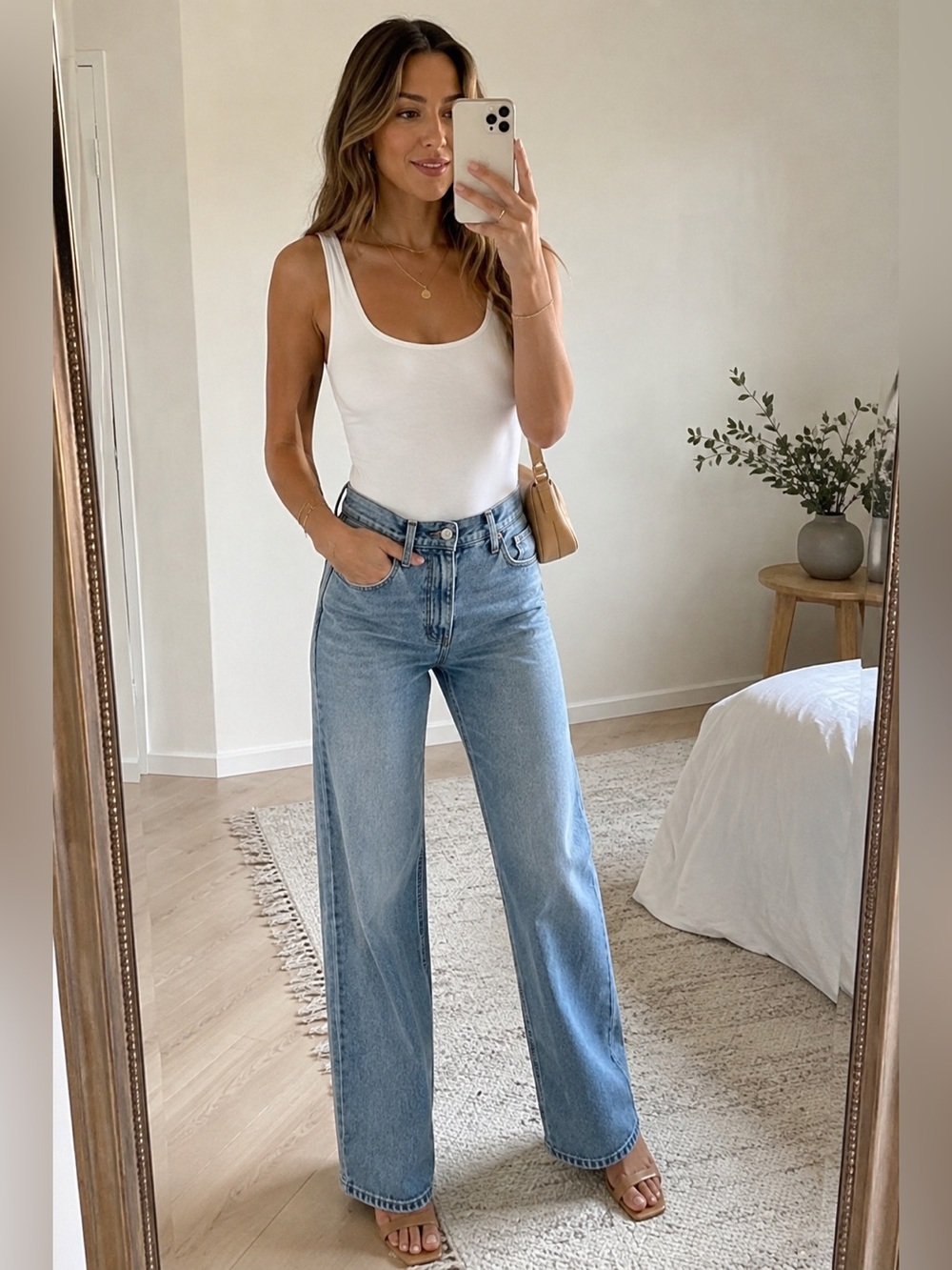 GAP White Sleeveless bodysuit